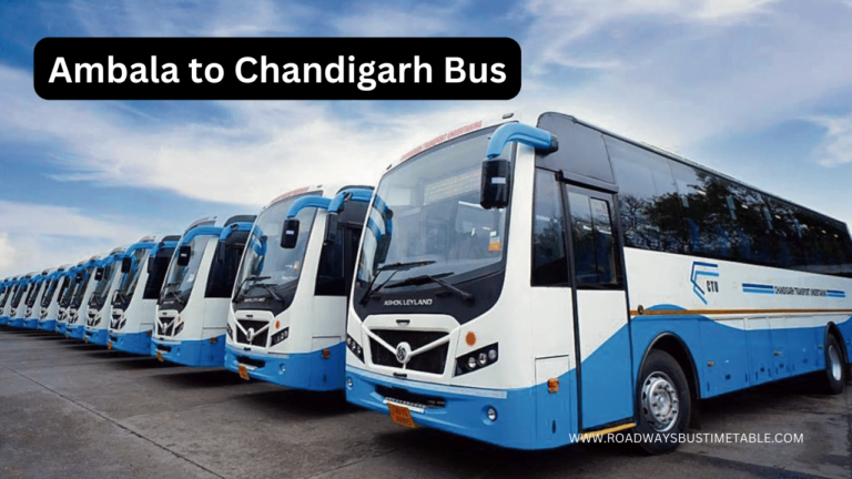 Ambala To Chandigarh Bus