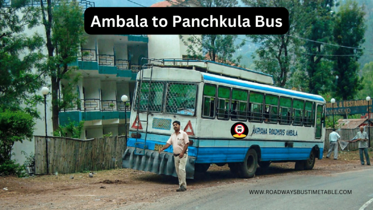 Ambala to Panchkula Bus