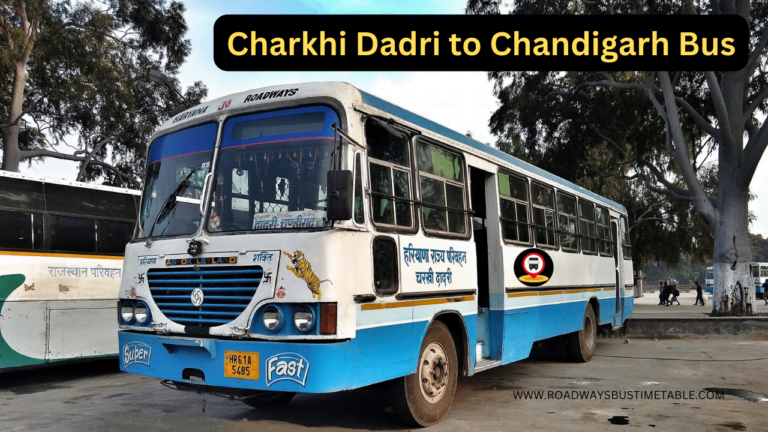 Charkhi Dadri to Chandigarh Bus