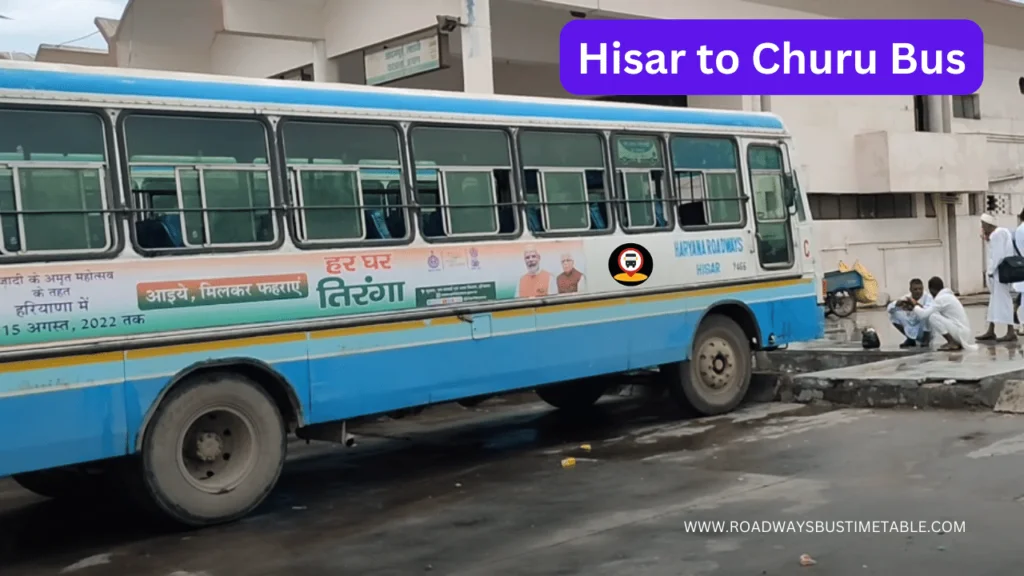 Hisar to Churu Bus Time Table Hisar to Churu Bus