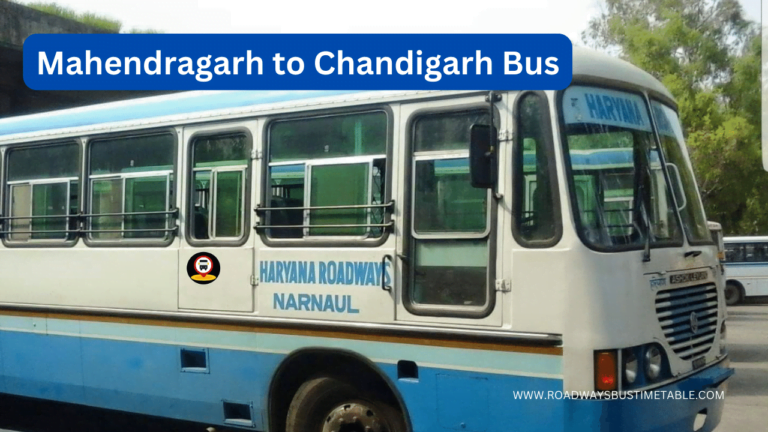 Mahendragarh to Chandigarh Bus