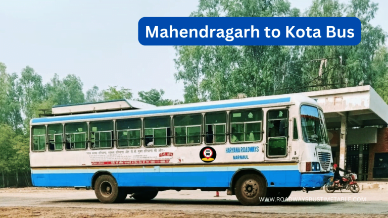 Mahendragarh to Kota Bus