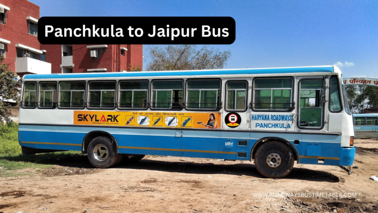 Panchkula to Jaipur Bus