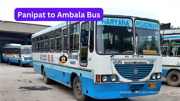 Panipat to Ambala Bus