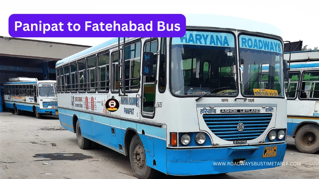 Panipat to Fatehabad Bus Time Table Panipat to Fatehabad Bus