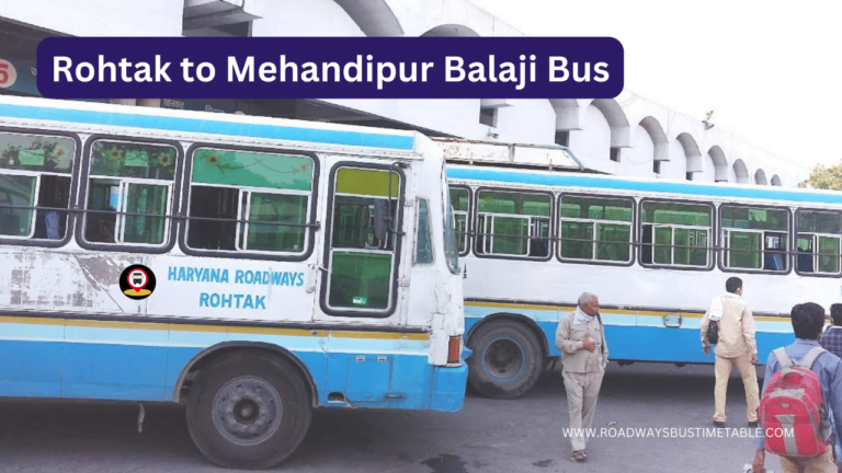 Rohtak to Mehandipur Balaji Bus