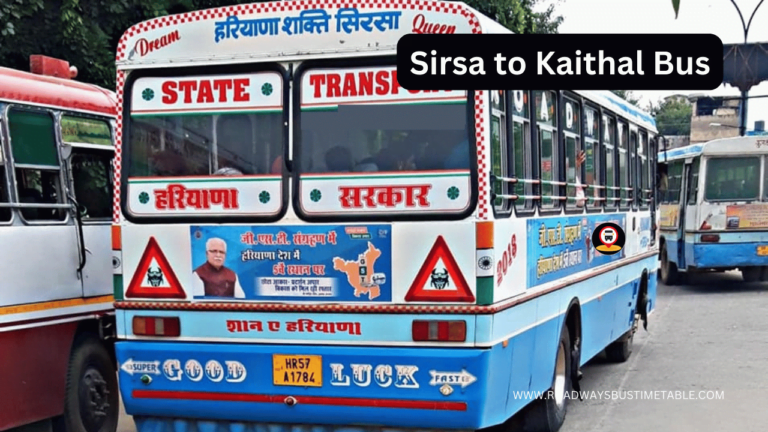 Sirsa to Kaithal Bus
