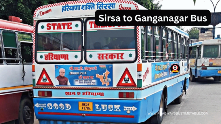 Sirsa to Sri Ganganagar Bus