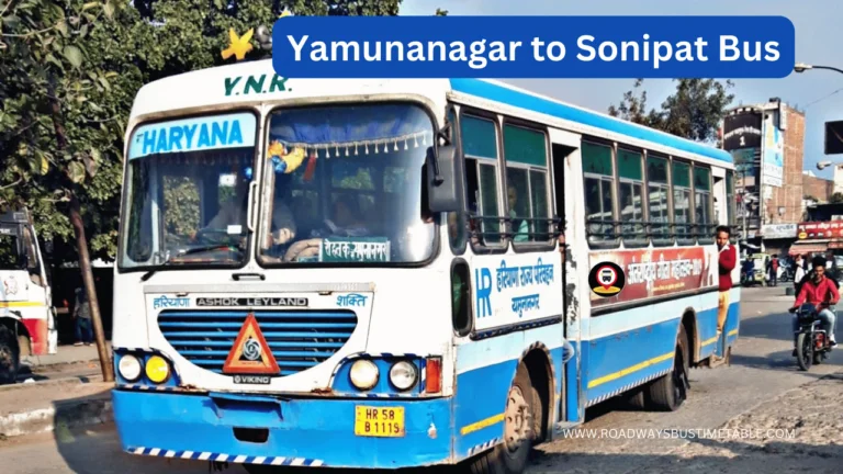 Yamunanagar to Sonipat Bus